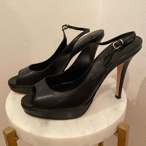 Cole Haan  Nike Air Peep Toe Platform Slingback Phmps